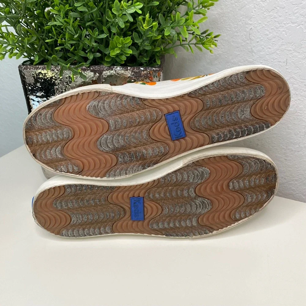Keds‎ Rifle Paper Co. Double Decker Meadow Cream Slip On Casual Sneakers Size 7